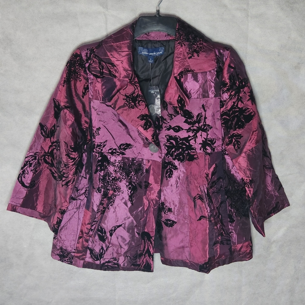 Susan Graver Style Dinner Jacket Offers A Relaxed Fit With Elegant Flair